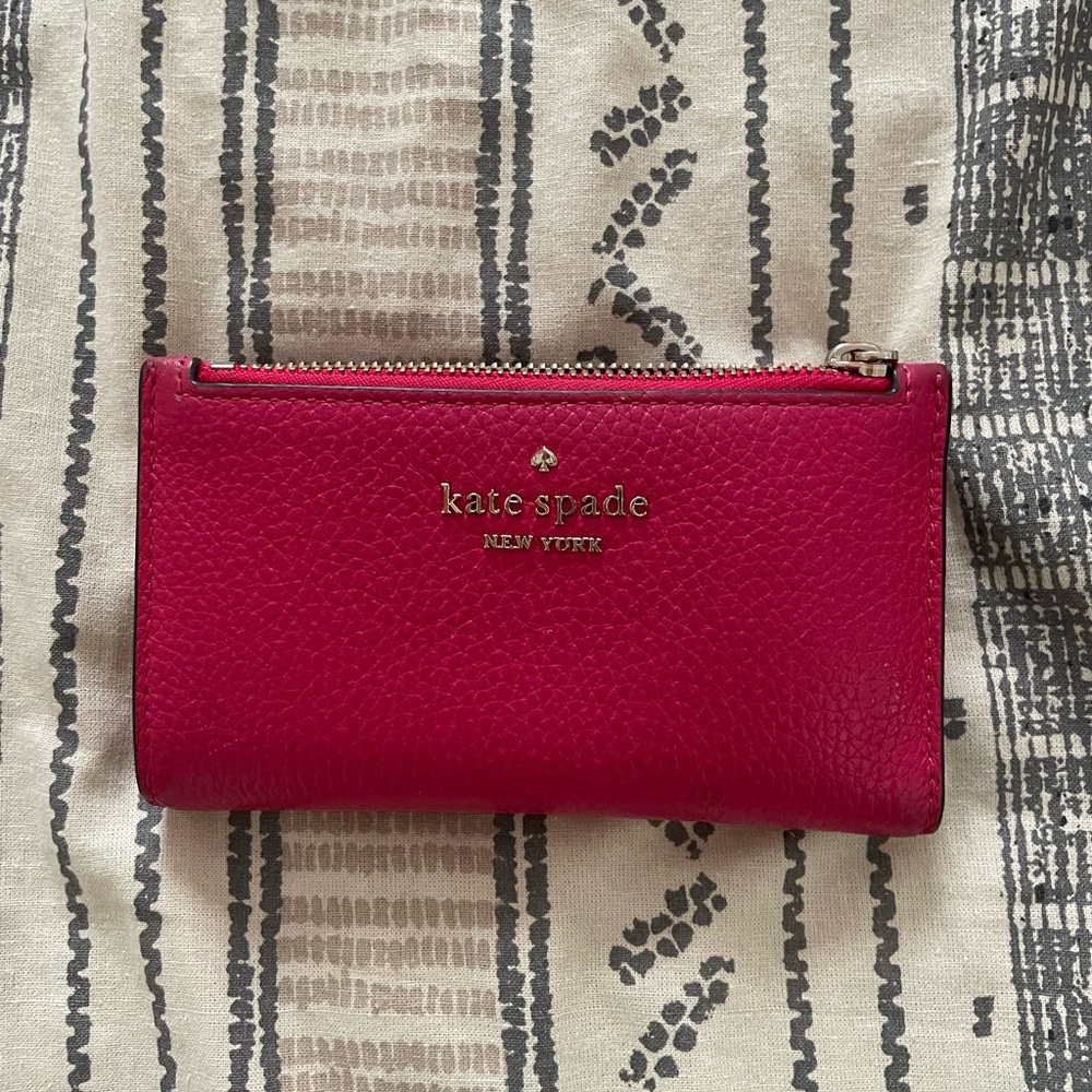 Kate Spade Pink Small Slim Bifold Wallet